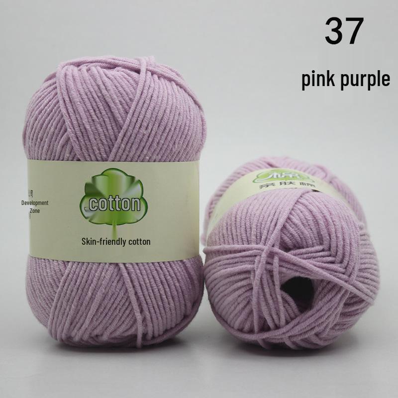 Combed 5-Ply Milk Cotton Yarn for DIY Knitting & Crochet - Medium-Thick Scarf & Blanket Material Pack
