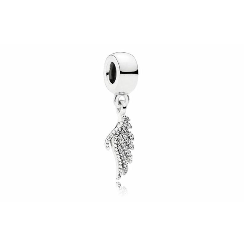 Pandora Silver Phoenix Feather Pendant 925 Silver Pendant Men and Women Couple Style Silver 791750CZ серебряный