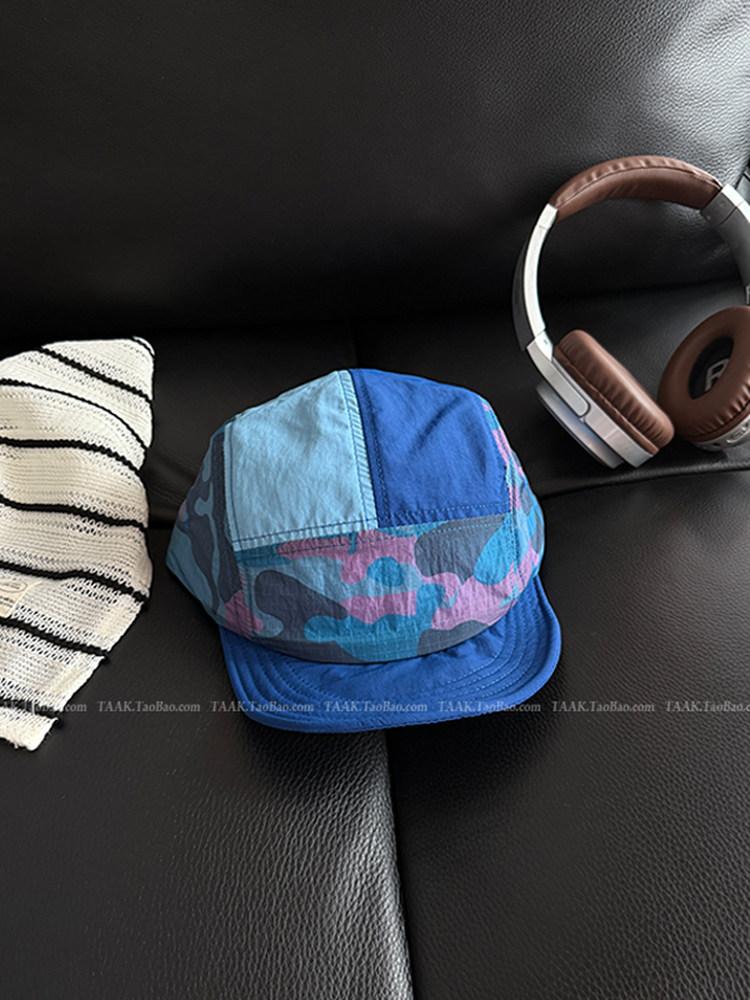 5-Panel Camouflage Quick Dry  Soft Flat Brim Baseball Cap Korean Streetwear Retro Hip Hop Sun Cap Summer Unisex Duckbill Cap
