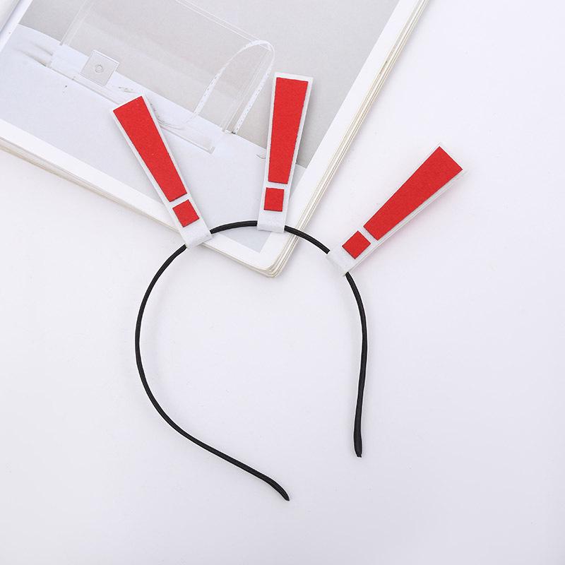 Diadema Creativa de Festival de Dibujos Animados: Diseño divertido de signo de interrogación y exclamación