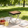 Outdoor Folding Camping Stool With Aluminum Alloy Frame For Travel And Bbq Activities