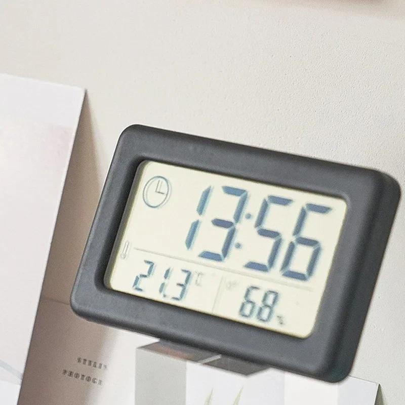 Watch Clock Portable Battery Powered Mini Humidity Temperature 12/24 Hours Hygrometer Alarm Clocks Thermometer Wall Table Home