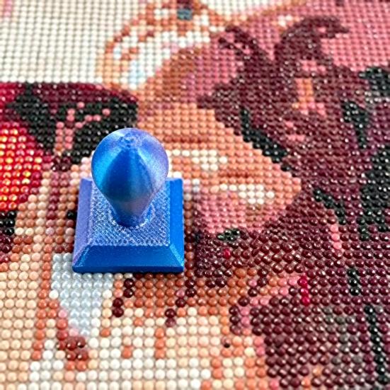 Mini Rhinestone Painting Press Stamp with Non-Slip Handle DIY Rhinestone Painting Art Crafts Stamper Tools 3D Printed Drill Press Tool