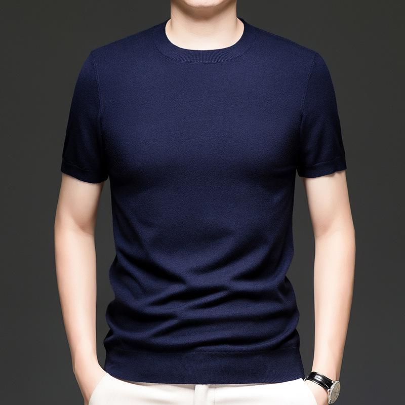 Men's Casual Round Neck Thin Knit Pullover Sweater