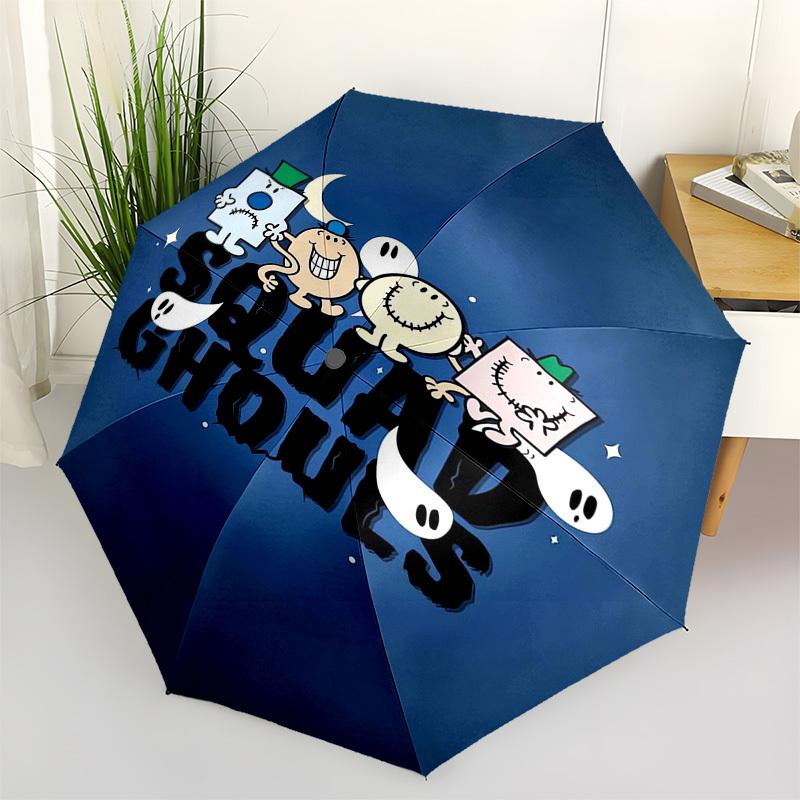 

1pc Squad Ghouls Halloween Party Umbrella with Plastic Handle,Suitable for All Seasons Home Travel Outdoor UmbrellaFP111