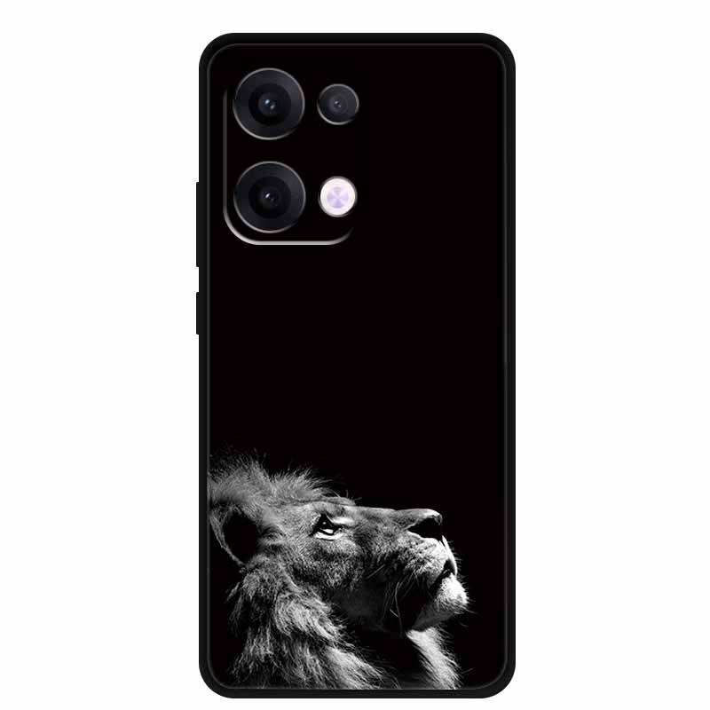 For Oppo Reno13 5G Case Soft TPU Cute Cartoon Silicon Back Cover for Oppo Reno 13 Pro Phone Cases Reno13Pro 13Pro 5G Black Shell