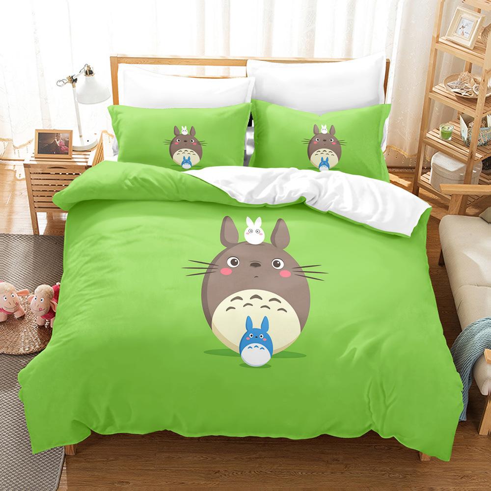 Cute Cartoon Chinchilla 3D Digital Printing Quilt Cover Pillowcase Bedding Three-Piece Batch