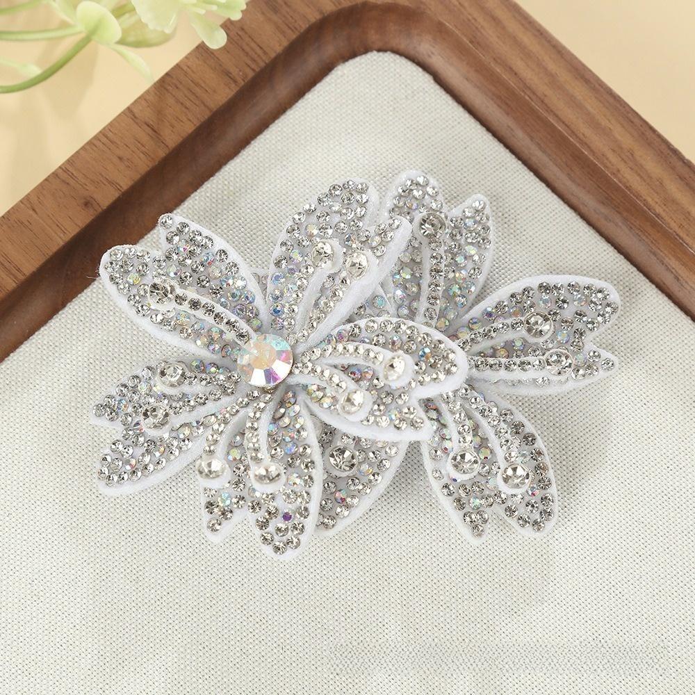 1Pairs Sparkling Flower Brooch Fabrics DIY Craft Rose Brooch Fabrics  Headband Accessories Fabrics