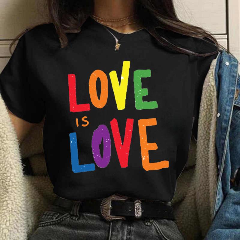 Vintage Clothes Girl Simple Cartoon Heart Printed Women Clothing Tops Short-Sleeved Top T-Shirt Female Tees Basic Cloth