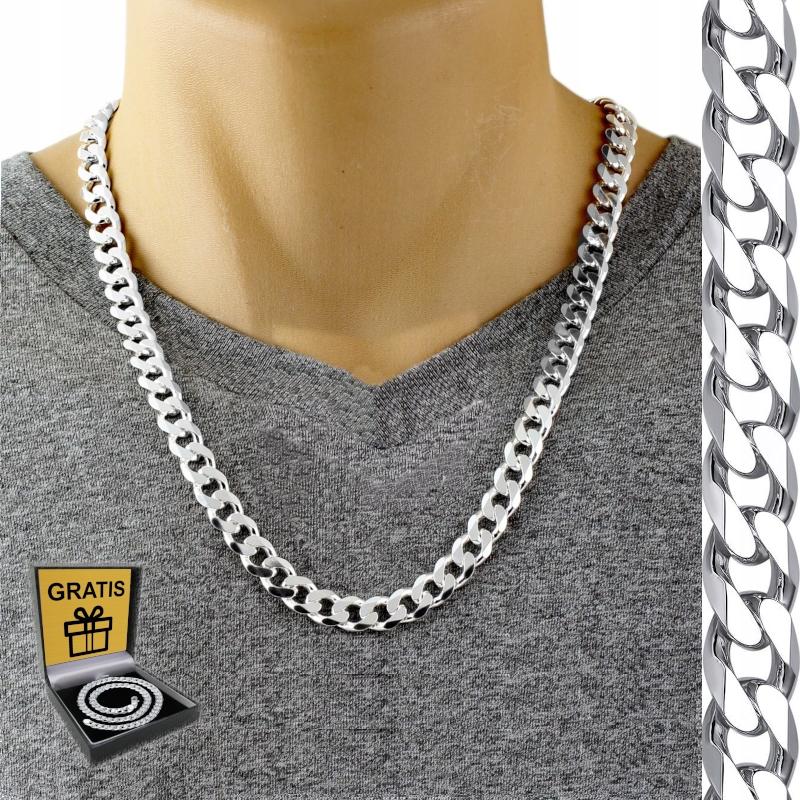Cadena para Hombre Cadena de Plata PLATA 925 Cuirass Italiano GRUESA 8mm