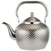 Gold Spherical Stainless Steel Kettle with Hammered Texture - Large Capacity for Hotels and Restaurants.
