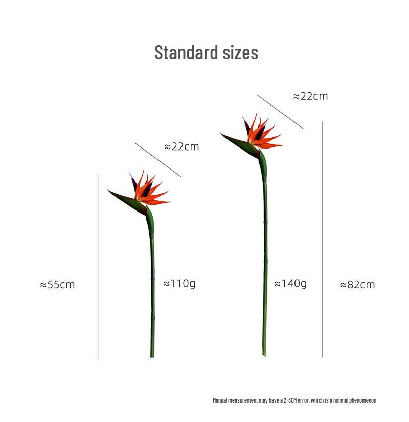 Large Artificial Rubber Bird of Paradise Flower for Home Decor & Wedding Photography