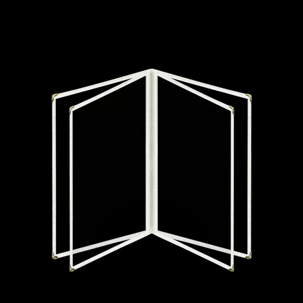 A4 A4 Menu Paper Holder Metal Corners Shell Document Folder PVC Transparent Menu Cover Hotel