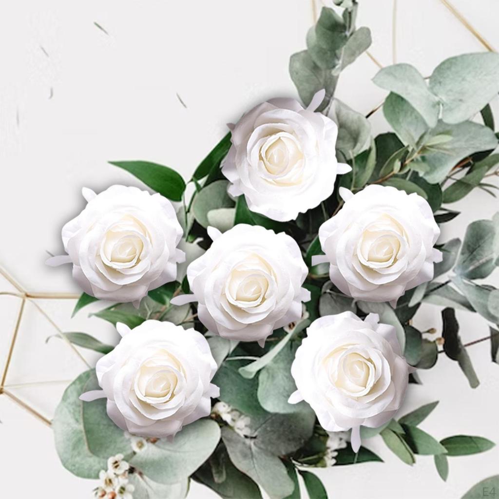 10 Faux Flower Heads for Centerpieces Scrapbook Decoration