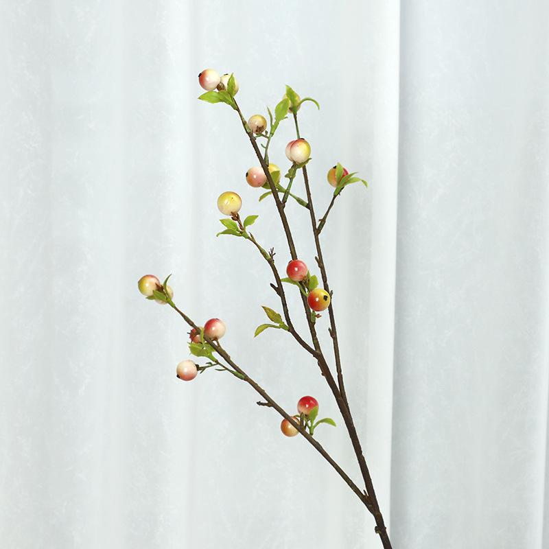 Artificial Flower Apple Branch, Home Decoration Fake Flower Plant Artificial Berry Branch