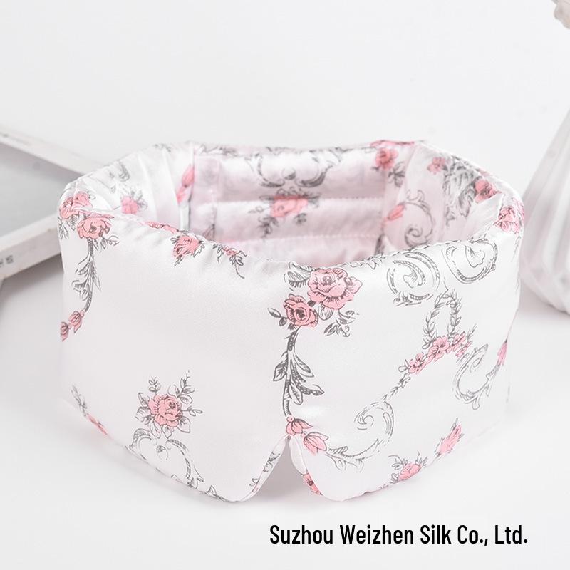 

Шелковая маска для глаз: Двусторонний тутовый шелк, затемняющий сон, для путешествий, с застежкой на липучке