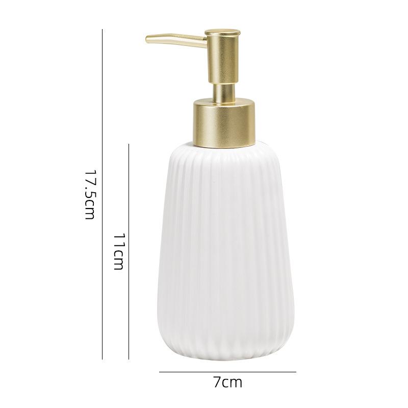 Dispenser de săpun dezinfectant de mâini ceramice 300ML sticla loțiune presă săpun dozator baie toaletă spălare șampon sticlă separată
