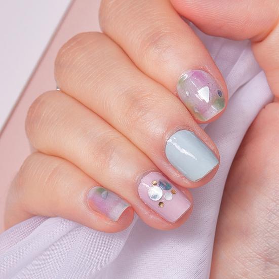 1 Set Nail Sticker Removable Ultra-Thin Non-Irritation Bubble Free Exquisite Pattern Decorative Resin Ink Nail Sticker