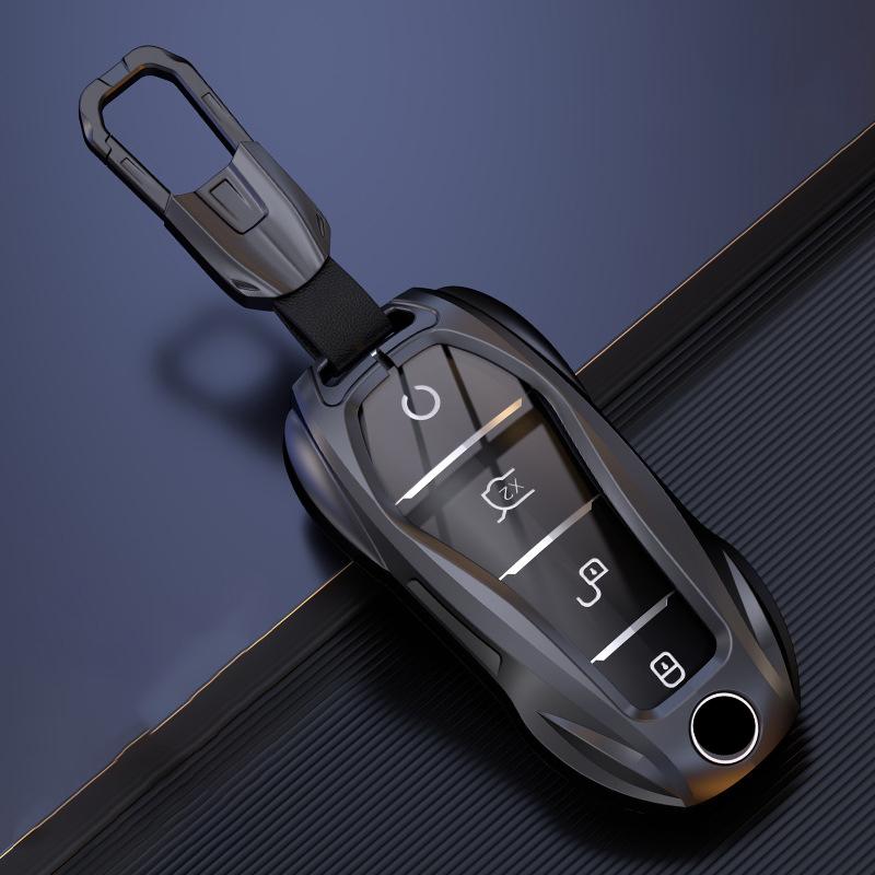 Metal Car Remote Key Cover Case Holder Shell Fob Bag For BYD New ATTO 3 Atto 2 Song Pro Shark 6 Dolphin Mini Seal U Sealion 7 EV
