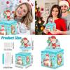 Blue Snowman Santa Claus Pattern Gift Box For Christmas Celebrations
