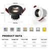 Wpuszczana lampa sufitowa LED 7W 12W Reflektory LED Antyodblaskowe Downlight Do domu, biura, sklepu, wnętrz