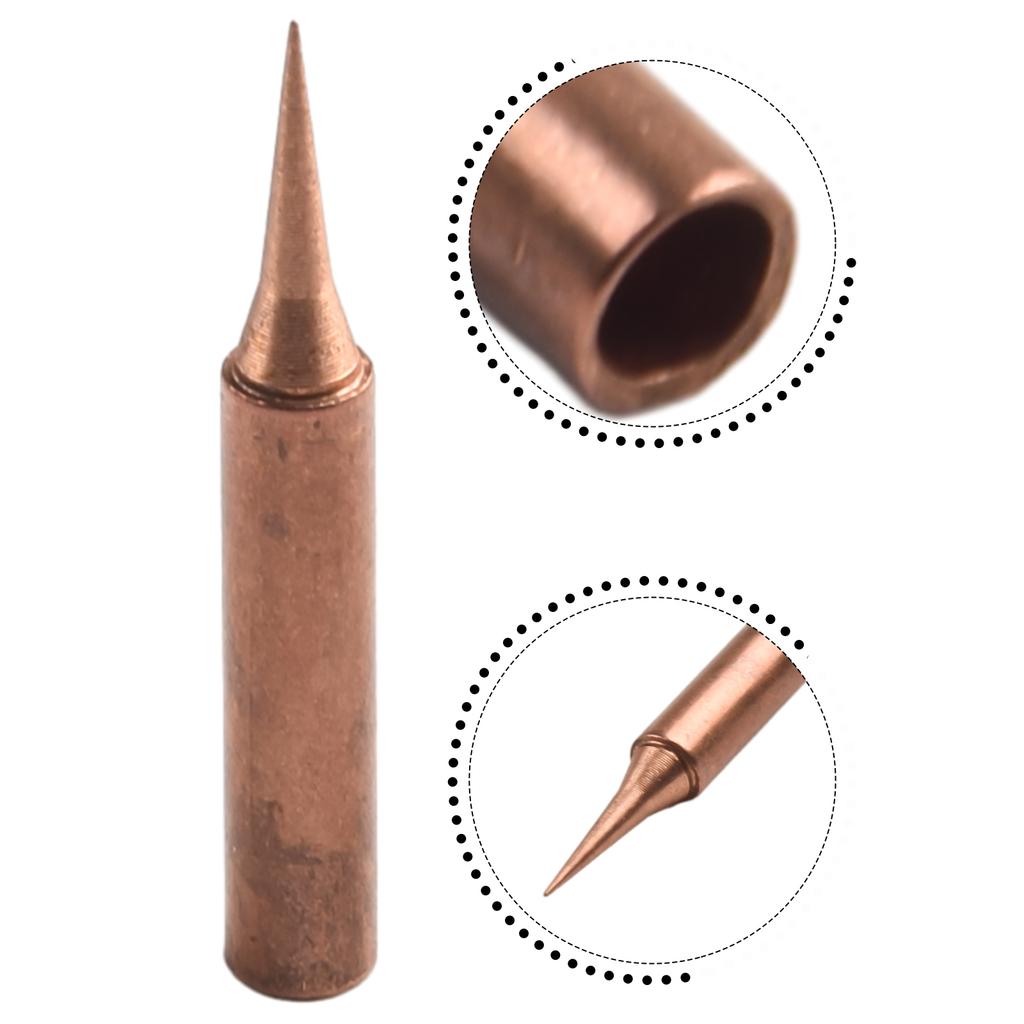 5 Pcs 900M-T Copper Soldering Iron Tips -free Welding Solder Tip 933.907.951 Rework Station Welding Head Soldering Tool