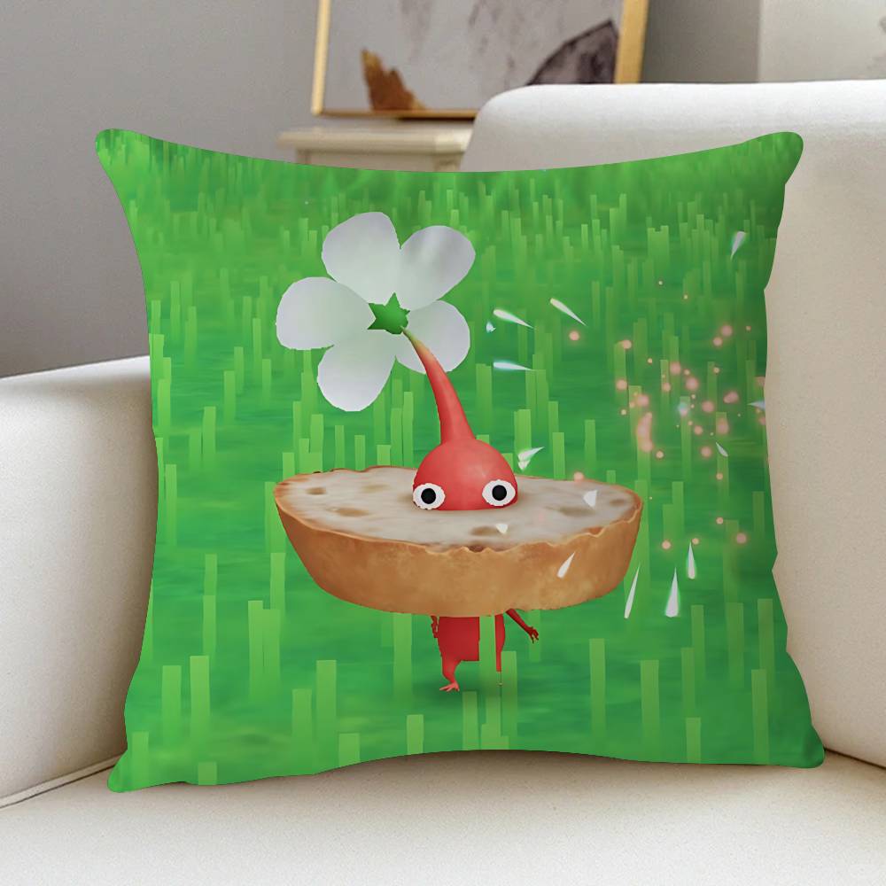 P-Pikmin Pillowcase Toon Gift Cushion Cover Bedroom Home Sofa Chair Seat Decor Pillow Case