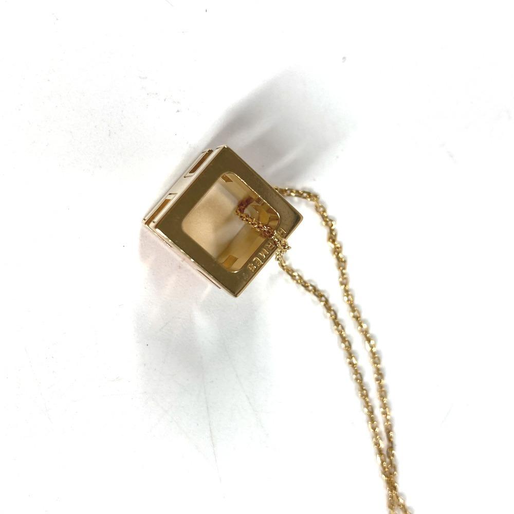 Hermes Accessories Cardue Ash H-cube H Logo Chain Necklace Metal Orange/Gold