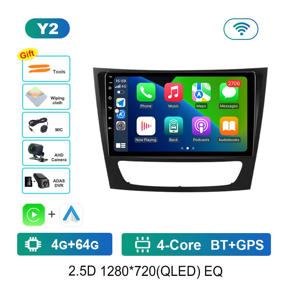 Android 14 System Car Radio Multimedia Player for Mercedes Benz E-class W211 2002 - 2008 Touch Screen 4G WiFi BT GPS Navi