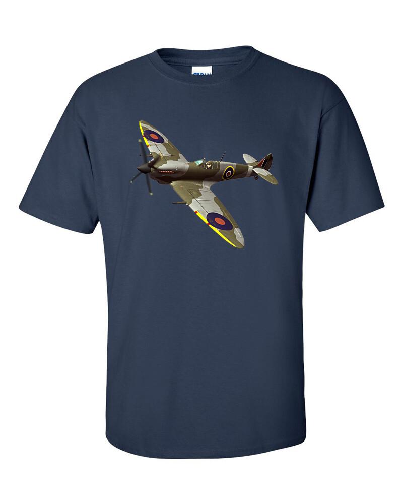 Spitfire Fighter Aircraft WW2 RAF Pilot T-shirt XXXXL