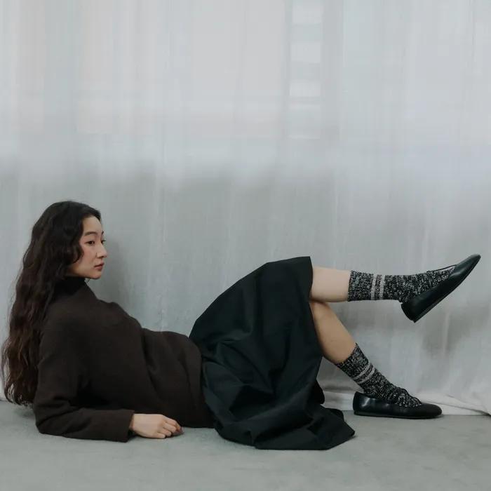[IHM25FWS21] Heritage Line Socks Black