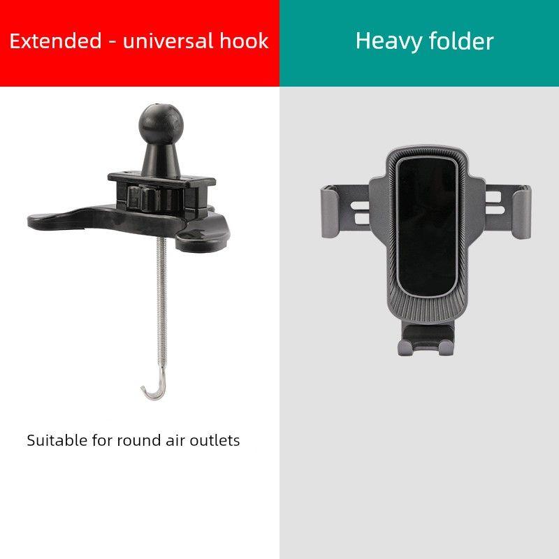 Car-Mounted Bracket with Gravity Support, Fixed Navigation Stand, Adhesive Air Vent Clip, Front Windshield Mount, Optional Multifunctional