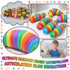 Educational Stacking Caterpillar Toy for Toddlers and Preschoolers with Interlocking Segments for Fine Motor Skills Development and Creative Play