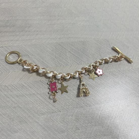 Dámská móda Eiffelova věž Hvězdy Květina Poker Přívěsky Náramek z umělé kůže Šperky