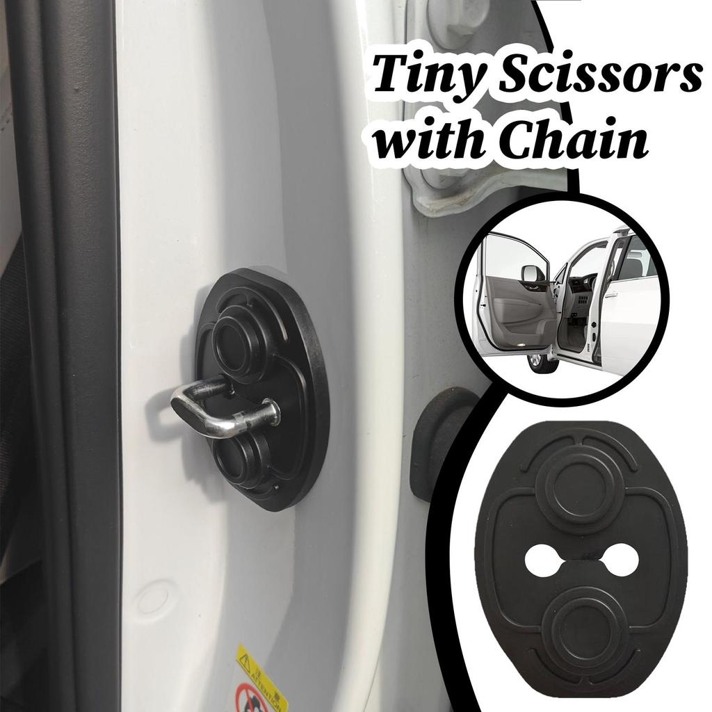 Car Door Lock Protective Cover Door Closing Shockproof Cushion Latch Cover Protector Shock Absorber Silent Guard Trim Decoration