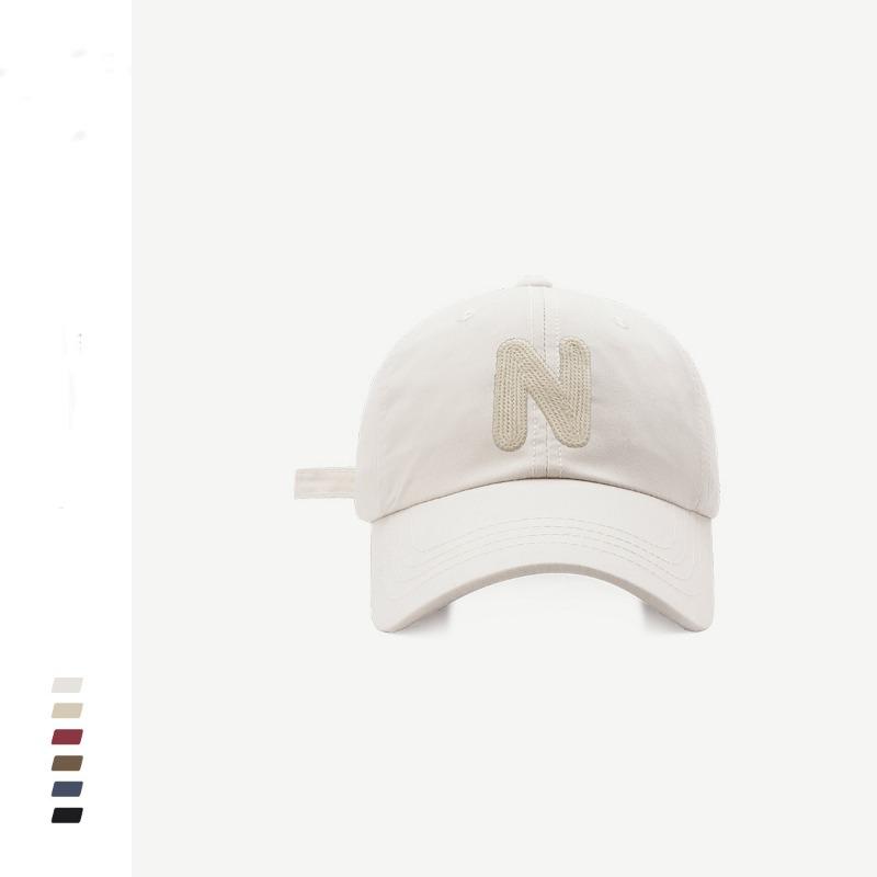 Street tide brand N soft top baseball cap men's and women's street racket spring and summer simple face cap
