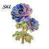Decorative Clothing Pin Brooch Pin, Enamel Flower Design with Smooth Edges, Artistic Lightweight Zinc Alloy Badge for Jackets Scarves Bags Gift Lapel
