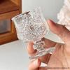 Vintage Engraved High-Stem Sweet Wine Glass - Exquisite Mini Liqueur Glass for Enhanced Flavor Experience