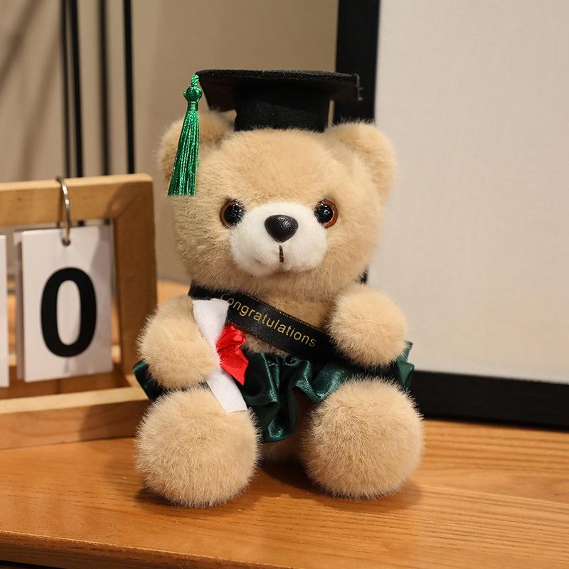 Dress Dr. Bear Doll Plush Toy Dr. Hat Bear Hug Bear Doll Ragdoll Graduation Gift