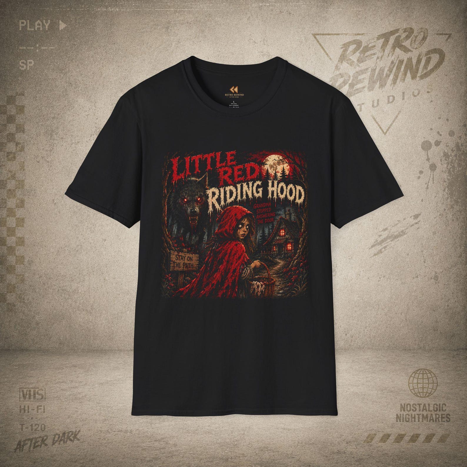 Little Red Riding Hood Horror Shirt | Twisted Fairytale Tee S