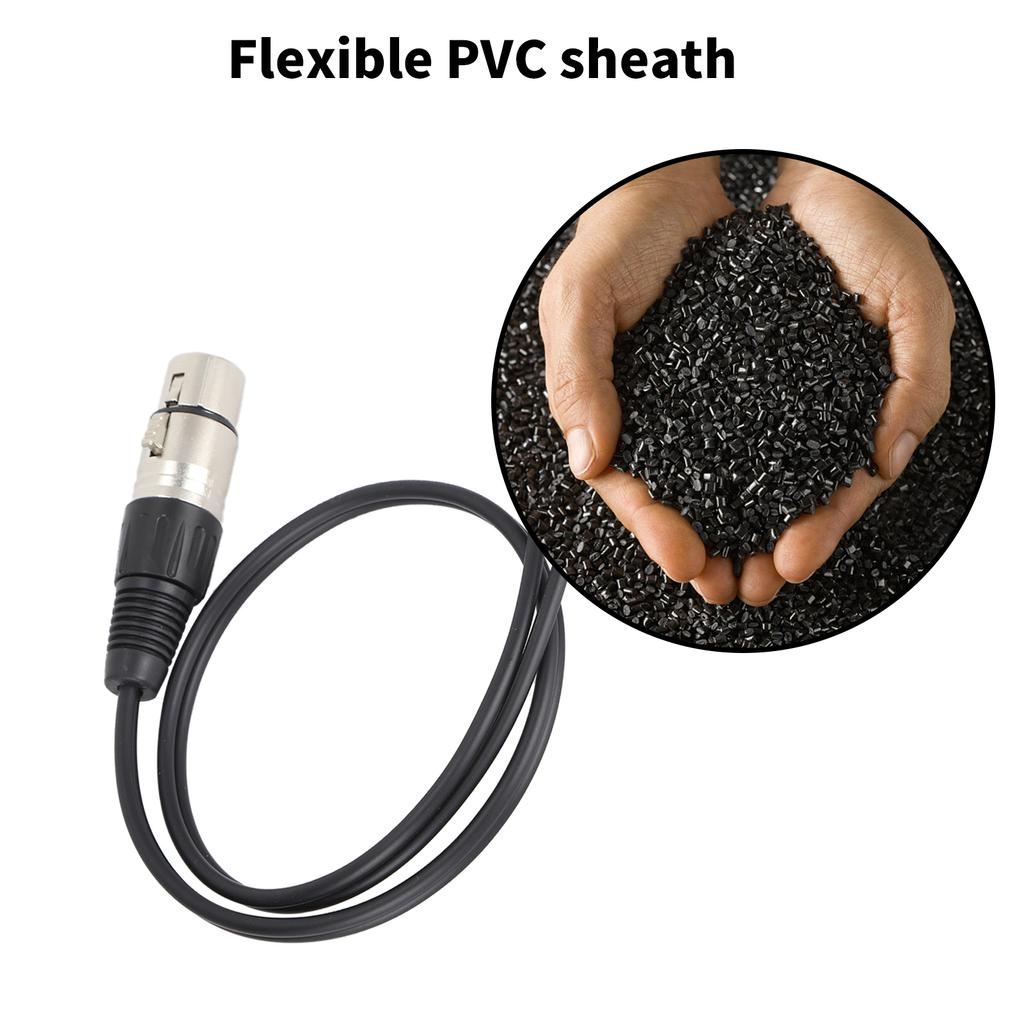 Splitter 1 XLR Female Plug to 2 Male Plugs Cable for Home Theater and Professional Equipment