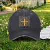 Pc Vintage Washed Baseball Cap with St BenedictS Design  Unisex Outdoor Sports Duckbill Hat  Unisex Trendy Hat  Suitable F