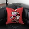 Classic Cute Game C-Cuphead Cushion Cover Pillow Case Anti-Dustmite Invisible Zipper Silky Plush Cushion