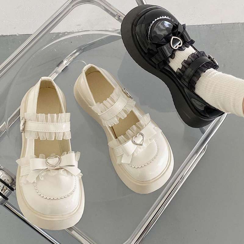 Japanese Jk Sweet Little Leather Shoes Women's Summer Cute Platform Lolita Lolita Soft Sister Shoes Lace Mary Jean Shoes