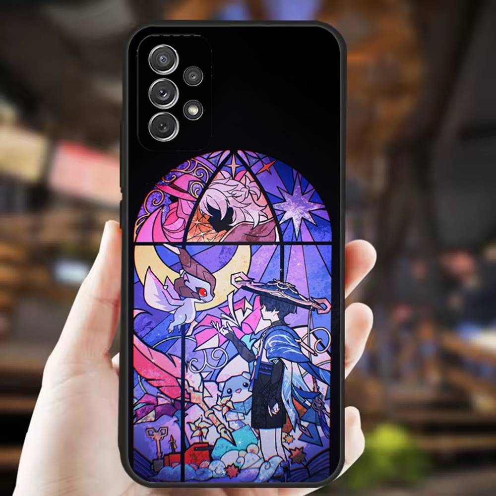 Scaramouche Genshin Impact Phone Case For Samsung S25,S24,S21,S22,S23,S30,Ultra,S20,Plus,Fe,Lite,Note,10,9,5G Black Cover
