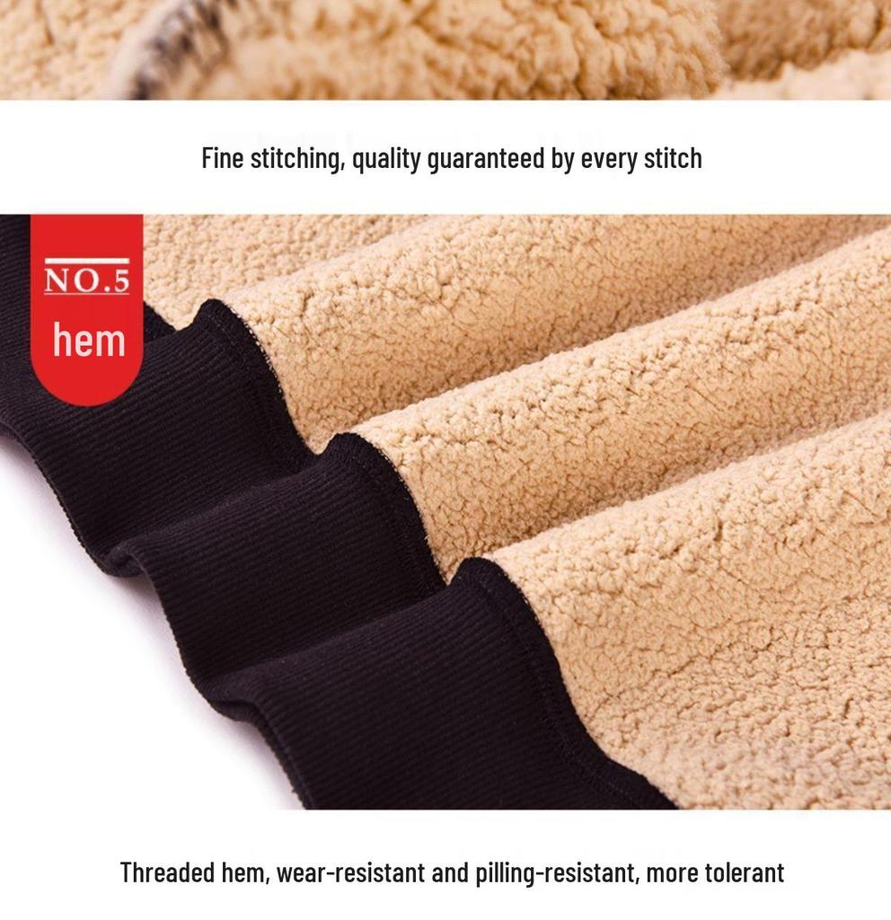 Men's Lambskin Fleece Hooded Jacket - Casual Winter Hoodie