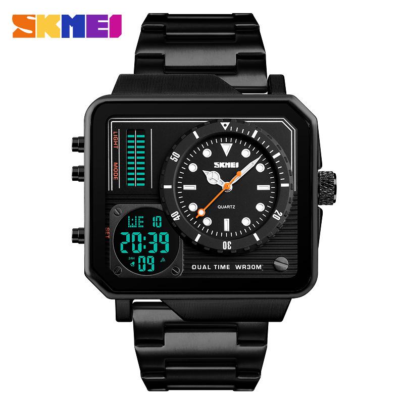 Shike Mei Men's Quartz Watch - Luminous, Waterproof, Gold & Rose Gold, Double Movement, Fashionable Business Design
