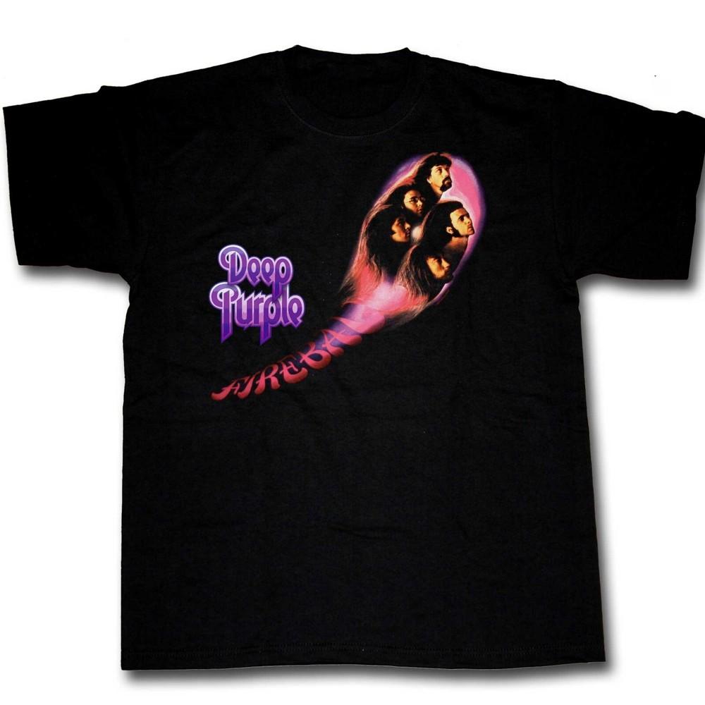 Vintage Fireball Deep Purple Band Shirt Classic Black Unisex S-234XL H716 M