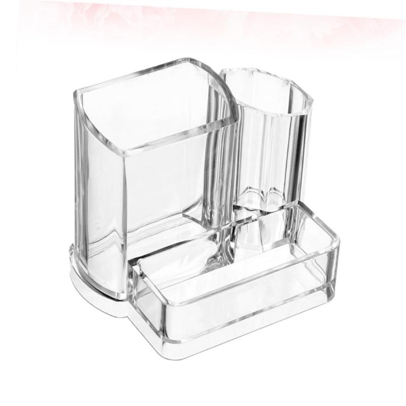 Portable Waterproof Cosmetic Storage Case Clear Acrylic Makeup Organizers for Travel and Home Use