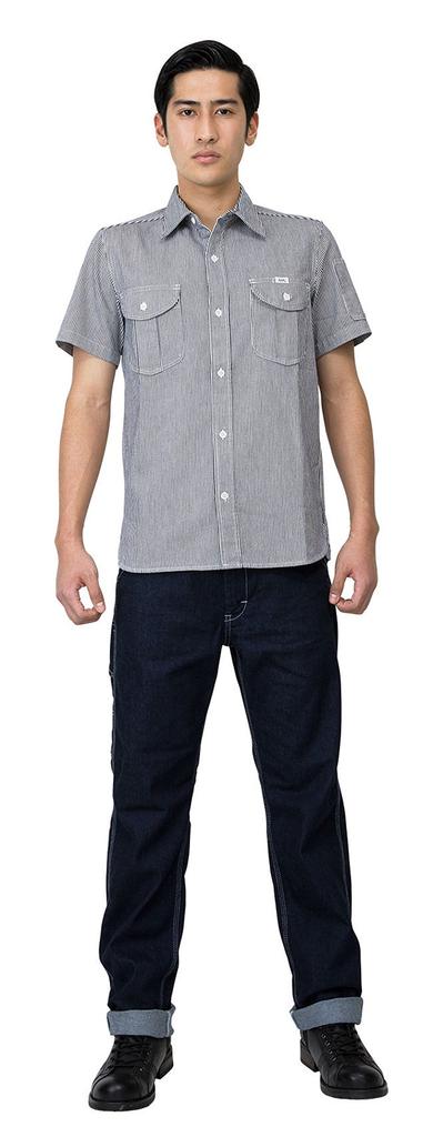 Lee Casual Work Short Sleeve Shirt in Indigo Navy Men's